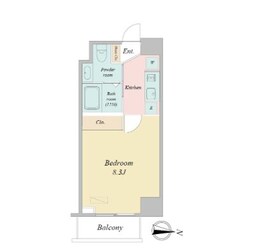 両国駅 徒歩3分 6階の物件間取画像